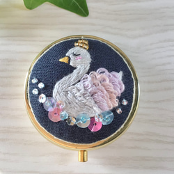 トイプードル がま口 ポーチ ハンドメイド 手刺繍 刺繍