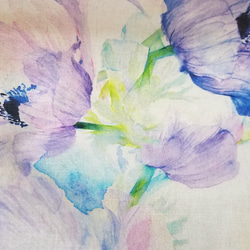水彩画花柄プリントのポケット付きワンピース 5枚目の画像