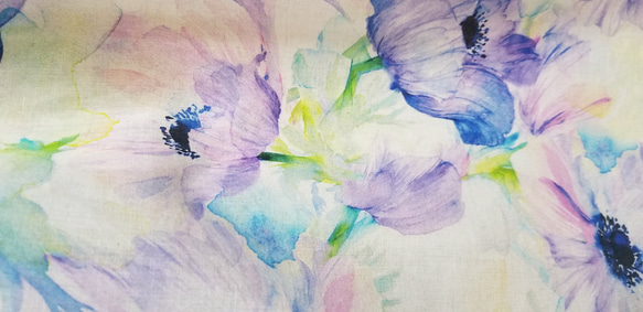 水彩画花柄プリントのポケット付きワンピース 5枚目の画像