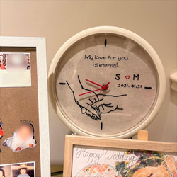 セミオーダー プロポーズ刺繍時計 〜Pair ring〜 10枚目の画像