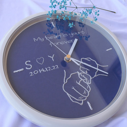 セミオーダー プロポーズ刺繍時計 〜Pair ring〜 1枚目の画像