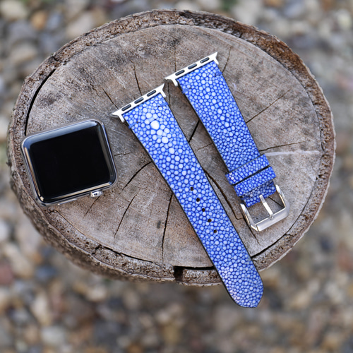 受注製作】高級革使用Apple Watchスタースティングレイ エイ革 受注製作】高級革使用Apple Watchスタースティングレイ エイ革