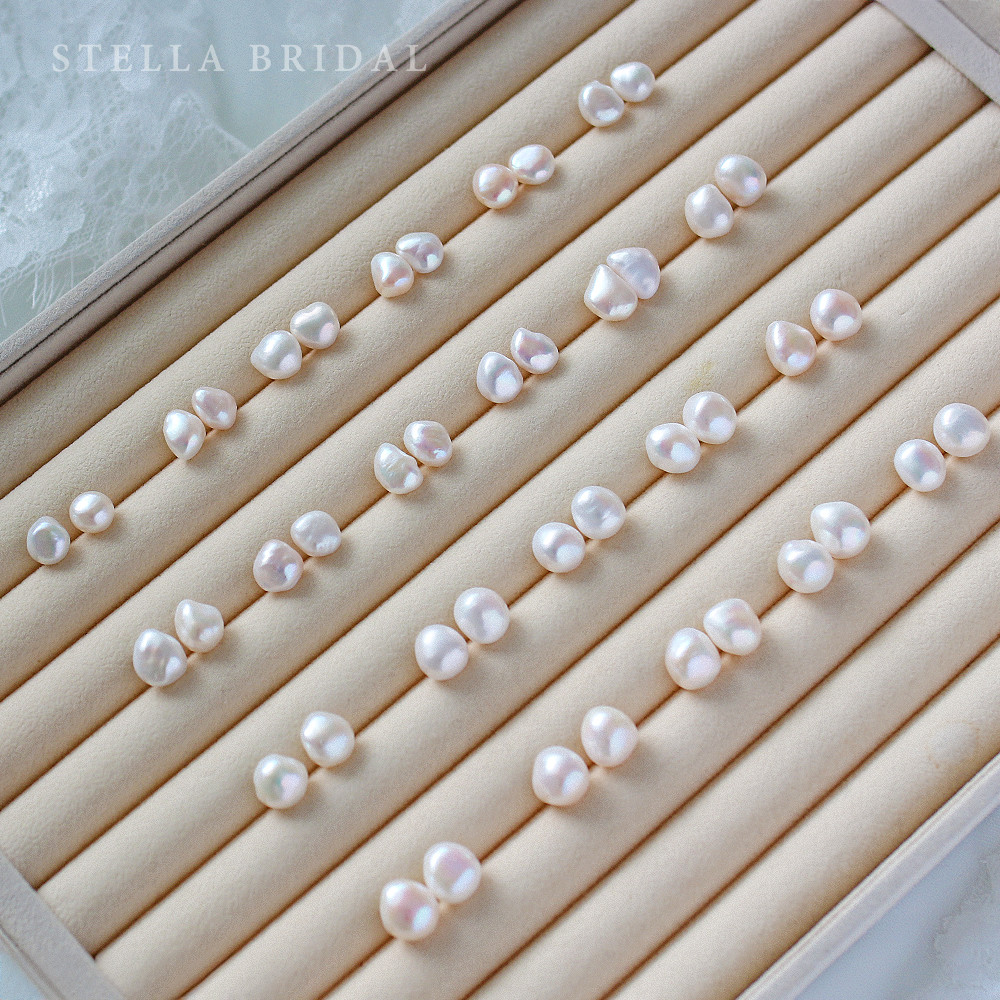 ブライダルやフォーマル・ギフトにも＊選べるパール＊プチサイズバロックパールのイヤリング【受注生産品】