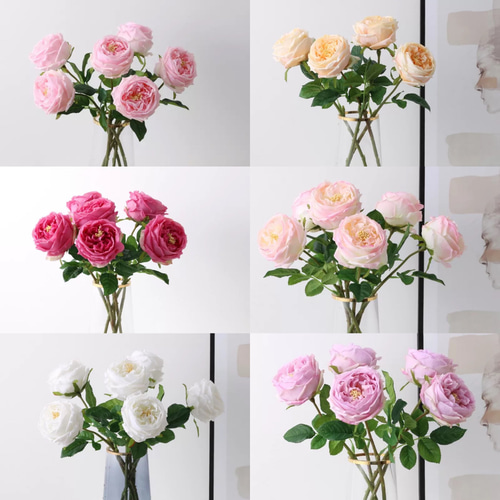 選べる6色カラー【イングリッシュローズ】造花単品 アートフラワー