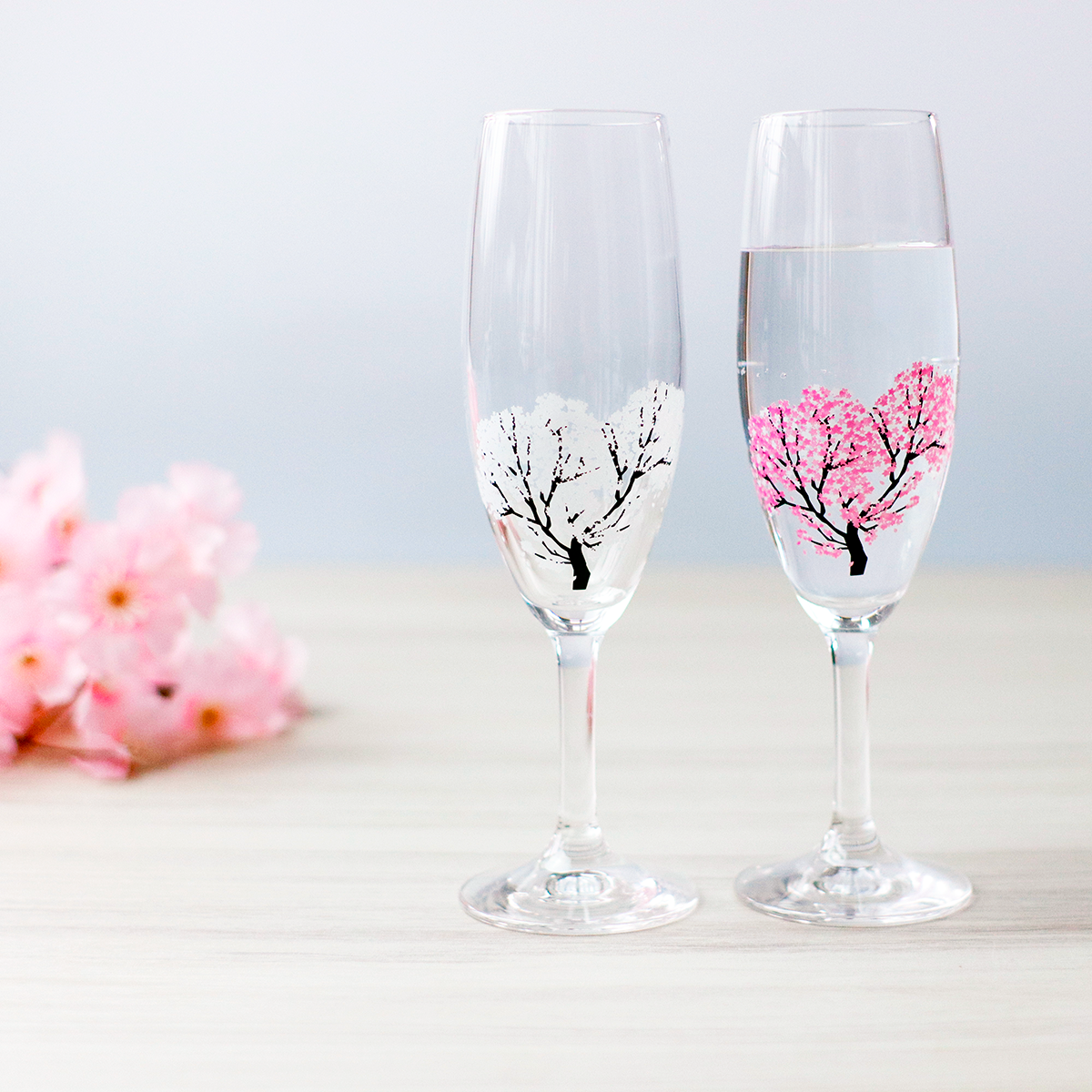 シーグラスアート ✧˖°黄色いお花と桜♡✧˖° （ブーツとお花たち