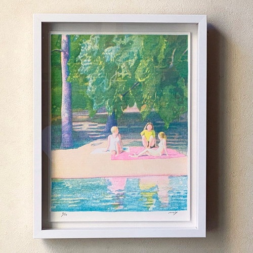絵画 浜辺 浜町河岸 | 川瀬巴水 | 収蔵品詳細 | 作品を知る | 東京富士