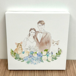 MYLoveHK 手繪似顏人像來圖個人訂造 婚照水彩風掛畫 結婚禮物 第1張的照片