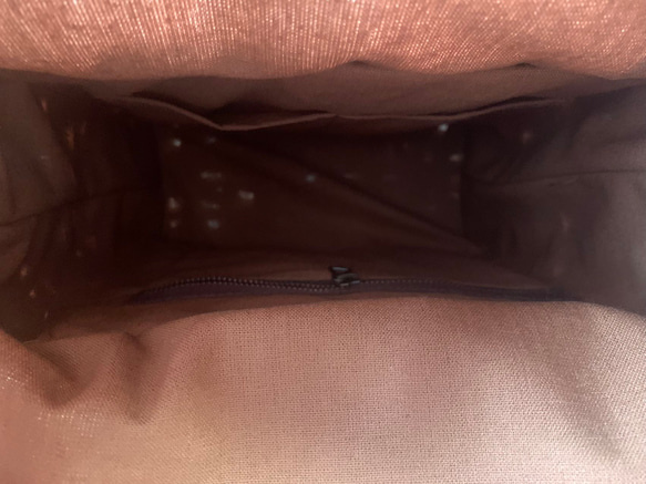 国産山葡萄　 籠バッグ　内布付き 　乱れ編み、花編み　巾着タイプ内布 