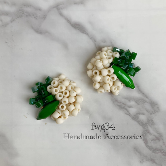 Beads ASOBI green   イヤリング/ピアス 1枚目の画像