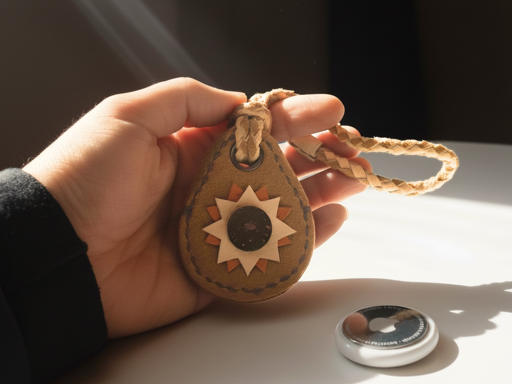 手触り抜群✨ スエード革のAirTagケース 7,020円