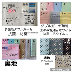 ⚠️オーダーページ★サイズ、裏地も選べる刺繍生地 立体マスク★2枚セットで500円【送料無料】 6枚目の画像