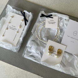 【繊細×上品】小さなバロック淡水パール ロングピアス/イヤリング 揺れる サージカルステンレス 結婚式 |5連|ゴールド 19枚目の画像