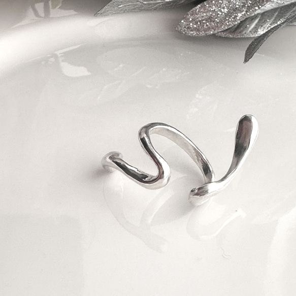 巻きつくイヤーカフM/片耳用 silver925 9枚目の画像