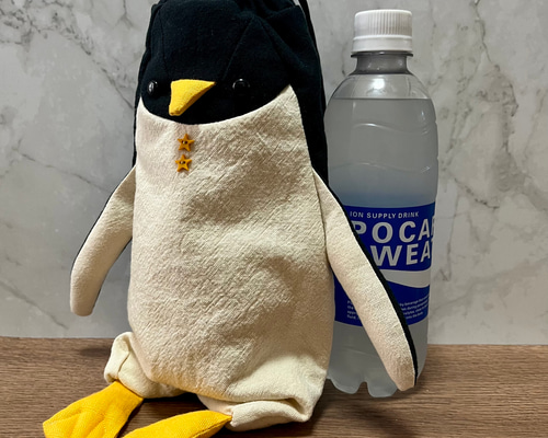 ハンドメイドオーダー品　ウサギ、ペンギン巾着 ハンドメイドオーダー品 ウサギ、ペンギン巾着 ハンドメイド