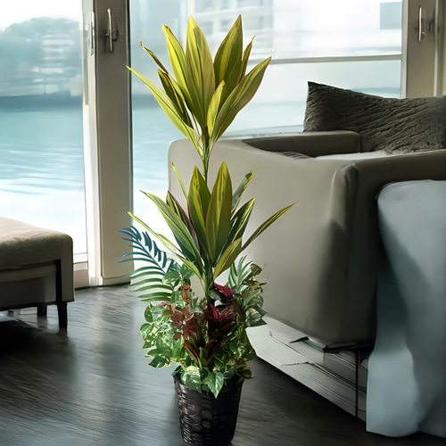 光触媒 人工観葉植物 ウォールグリーン フェイク フラワ