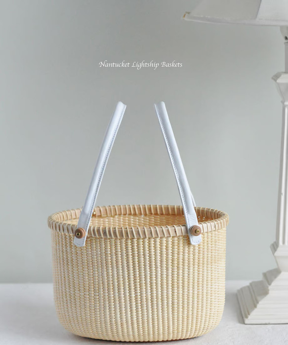 ☆オンライン限定Special Price☆【ナンタケットバスケット】9インチトート・レザーハンドル付き ナンタケットバスケット 9インチトート