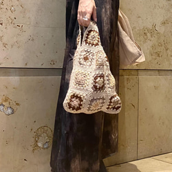 【beige color】　Granny square Bag 4枚目の画像