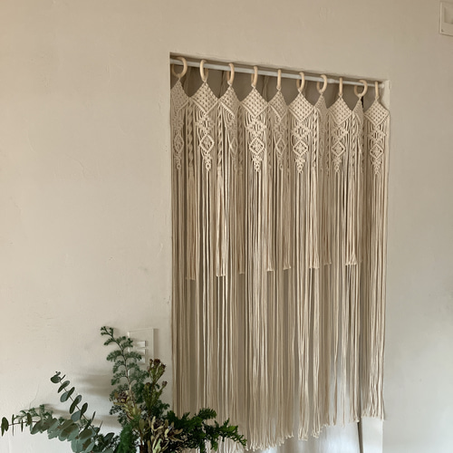 マクラメ　ガーランド　のれん 楽天市場】【選べるカラー】【マクラメタペストリーガーランド