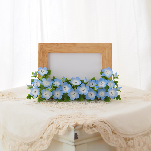 受注】ネモフィラのフォトフレーム L判サイズ 写真立て フォトスタンド
