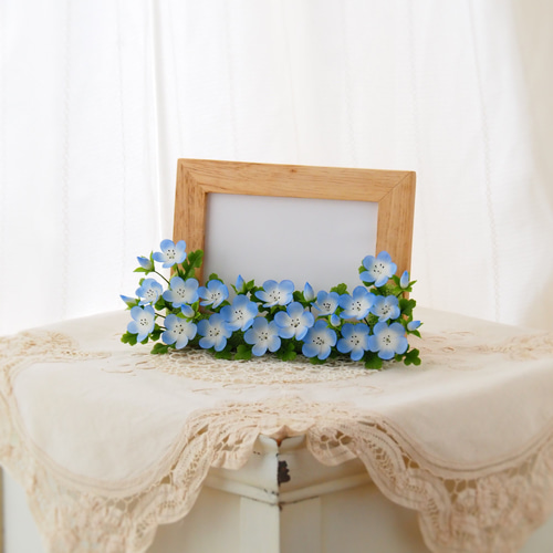 受注】ネモフィラのフォトフレーム L判サイズ 写真立て フォトスタンド