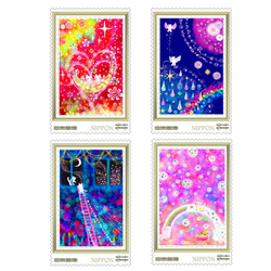 猫の84円切手4枚セット❀オリジナル❀ 1枚目の画像