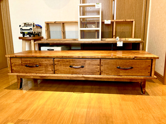 creema限定 120サイズ　アンティーク　男前なテレビ台　テレビボード　取手も色も好きなものから選べます^_^ 