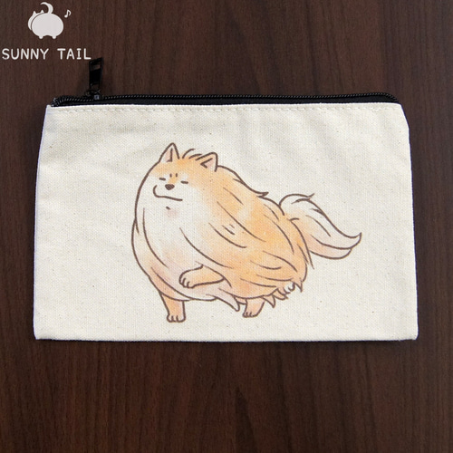 受注生産】デザインが選べるポメラニアンさんポーチ ポーチ sunny tail