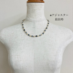 ガラスバロックパールマルチネックレス/約42cm+5cm /マルチmix/made in japan 8枚目の画像