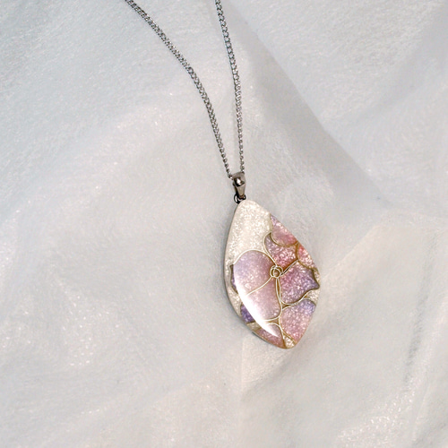 尾張七宝 極上ペンダント 紫陽花 青紫 ネックレス・ペンダント