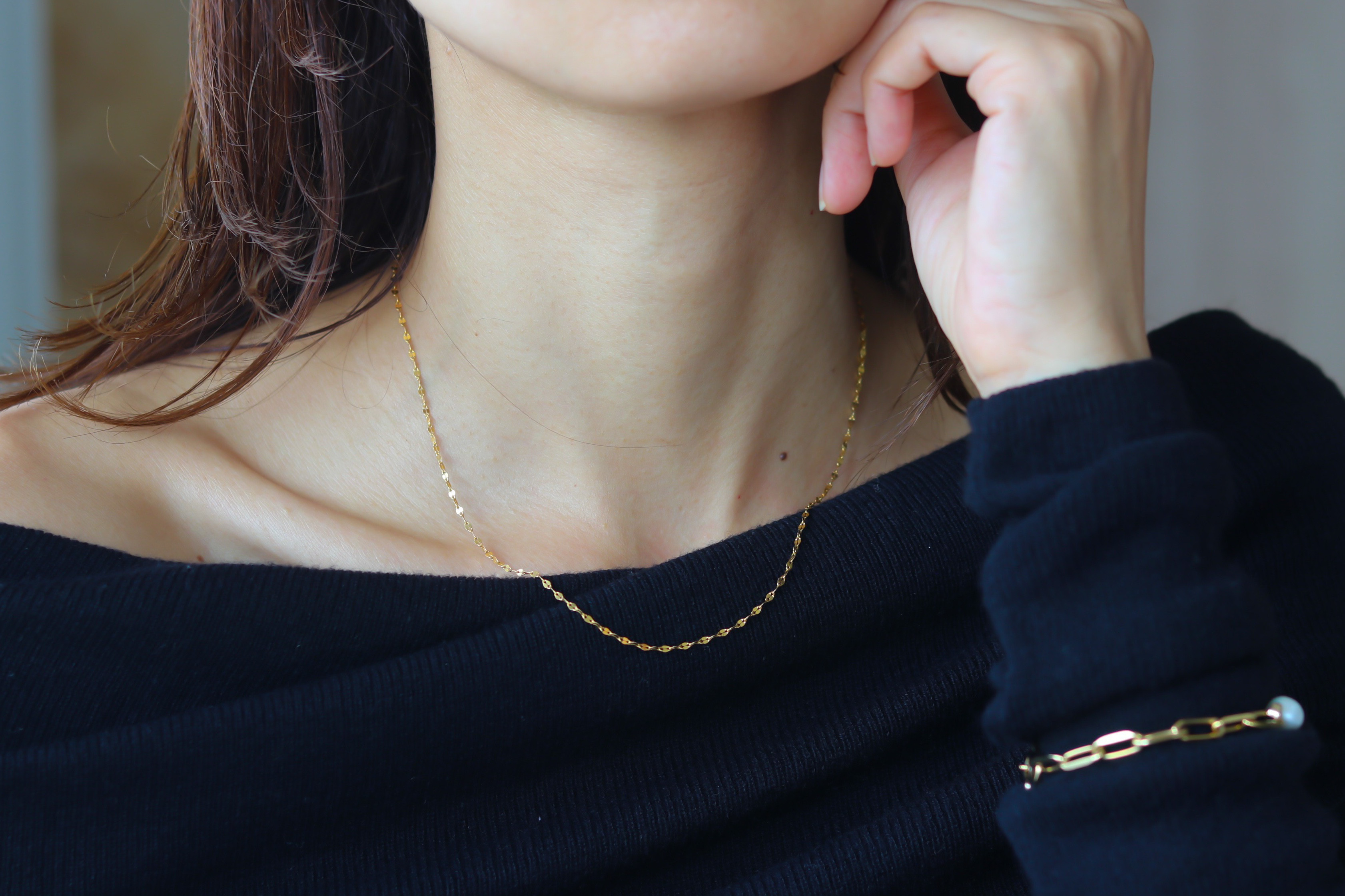 【Perle de blanc Jewelry】New 14kgf classical petal choker