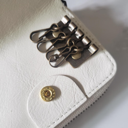 ワニ革 　レディース・メンズ　キャッシュレス時代のミニ財布 極小　オールインワン財布　クロコ　型押しには無い本物の魅力 9枚目の画像