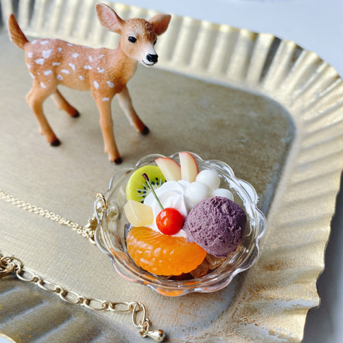 リアルサイズ 夏のフルーツみつ豆 オブジェ フェイクスイーツ 食品