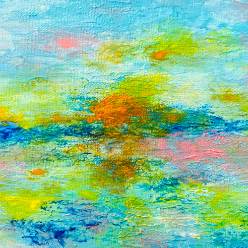 絵画 reminiscence F4キャンバス原画 キャンバス F4 海 空 カラフル 絵画 73wave 通販 10473351