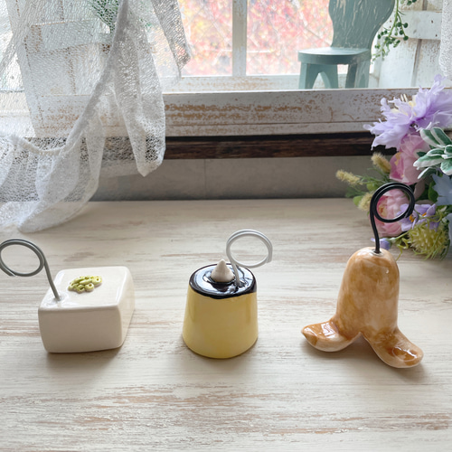 再販】食べ物ちゃんカードスタンド タコウィンナーさん 冷奴ちゃん