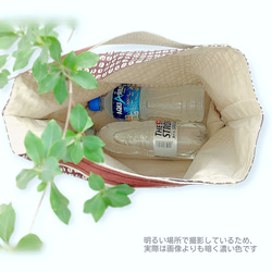 香り立つコーヒー豆柄のミニバッグ(薄手・折り畳み可能)　　サブバッグ エコバッグ コンビニバッグ 父の日 母の日 珈琲 8枚目の画像