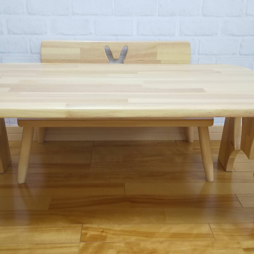 ♡リニューアル♡ 可愛いウサギのローテーブルとキッズベンチのセット