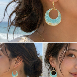 人気 ハワイアン キーリング キーホルダー 海 アロハ シェル 貝 レジン