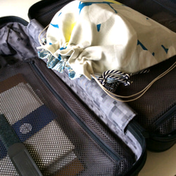 スーツケースにこの巾着袋、心機一転の旅 4枚目の画像