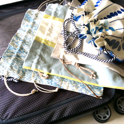 スーツケースにこの巾着袋、心機一転の旅 5枚目の画像