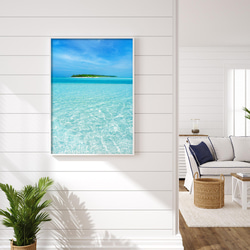 【海 ポスター】お部屋 玄関 飾り アートパネル 透明なビーチ 写真 インテリア雑貨 壁掛け 4枚目の画像