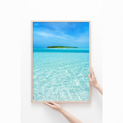 【海 ポスター】お部屋 玄関 飾り アートパネル 透明なビーチ 写真 インテリア雑貨 壁掛け 3枚目の画像