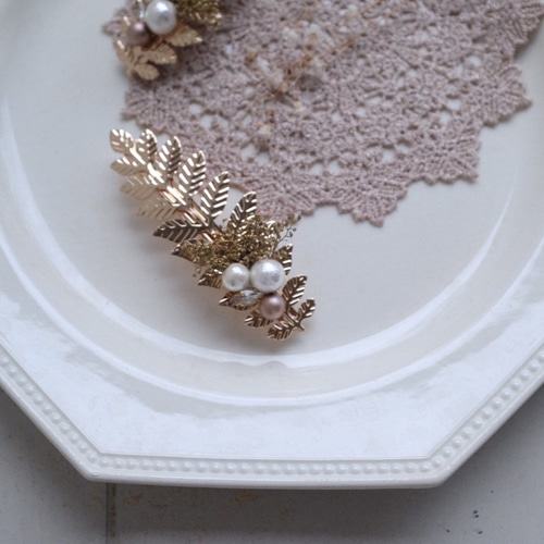 人気No.1作品* Antique Flower −Leaf −Barrette− ヘッドドレス
