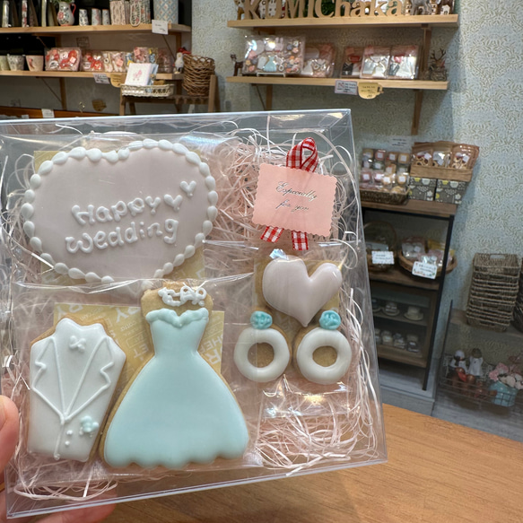 即日発送可 ＊結婚祝いに＊ウェディングアイシングクッキー クッキー