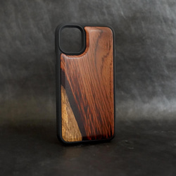 iPhone 系列 微凹黃檀 原木防摔木殼 第3張的照片