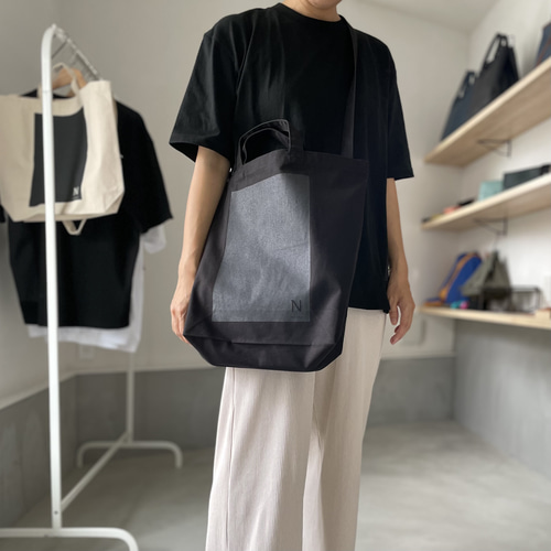 ゆきそらページ2 パネル生地　トートバッグ 2wayトートバッグ TAS11－01