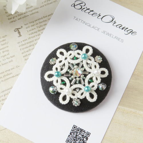 no.1577 レジン ヘアゴム ブローチ ポニーフック 蝶々 884