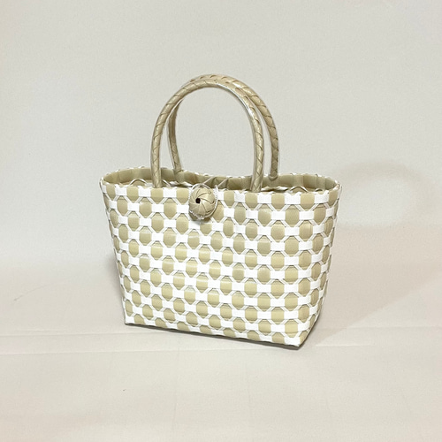 ご注文品★プラカゴ★お散歩バッグ　PPバンド ppバンド製 かごバッグ 小さめ S サイズ プラカゴ スパバッグ お散歩