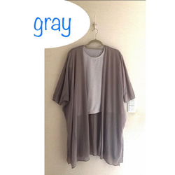 ロングカーディガン　軽くて便利、シワにならない♡ドルマン袖でふっくら袖とも好相性◎選べる色・受注　春夏も活躍◎ 8枚目の画像