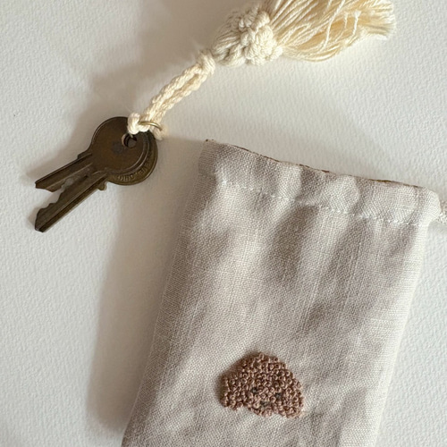 犬と猫の刺繍ミニ巾着【うちの子オーダー】 巾着袋 leparc 通販