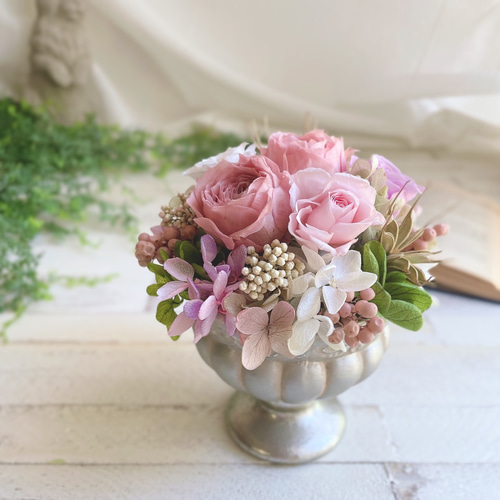 アンティークカラー＊バラのアレンジメント♡プリザーブドフラワー